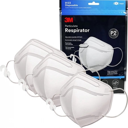 3M P2 Respirator 9123 Disposable Face Mask Pack of 3