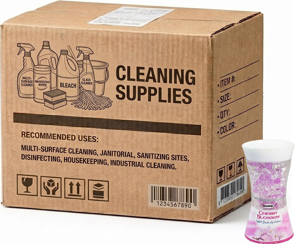 Carton of 24 HomeBright Crystal Bead Air Freshener 150g Cherry Blosso
