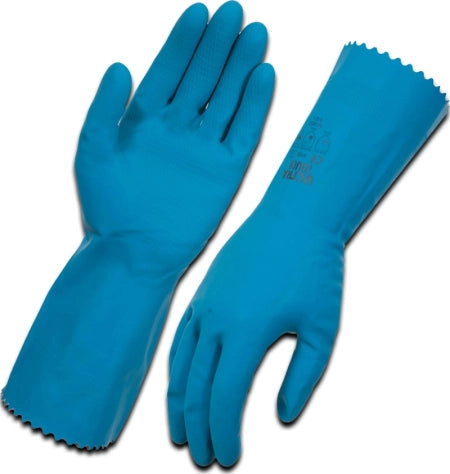 Ultra Touch Blue Silverlined Latex Rubber Glove