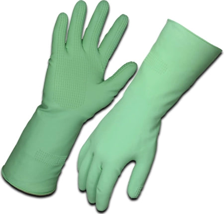 Ultra Touch Premium Green Silverlined 35cm Long Cuff Rubber Glove