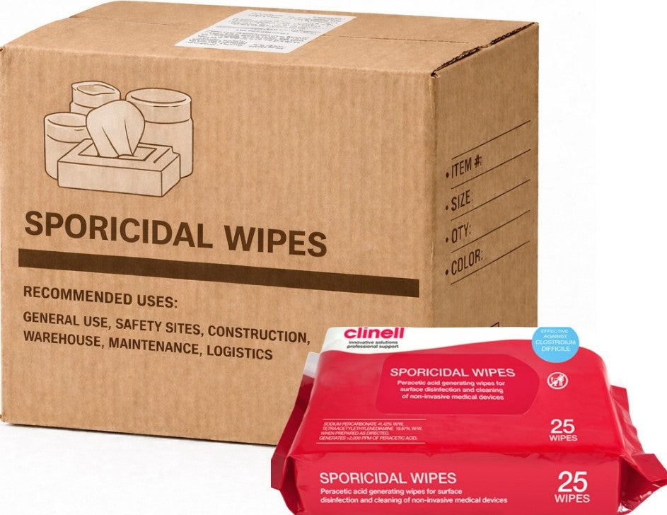 Carton of 6 Clinell Sporicidal Wipe
