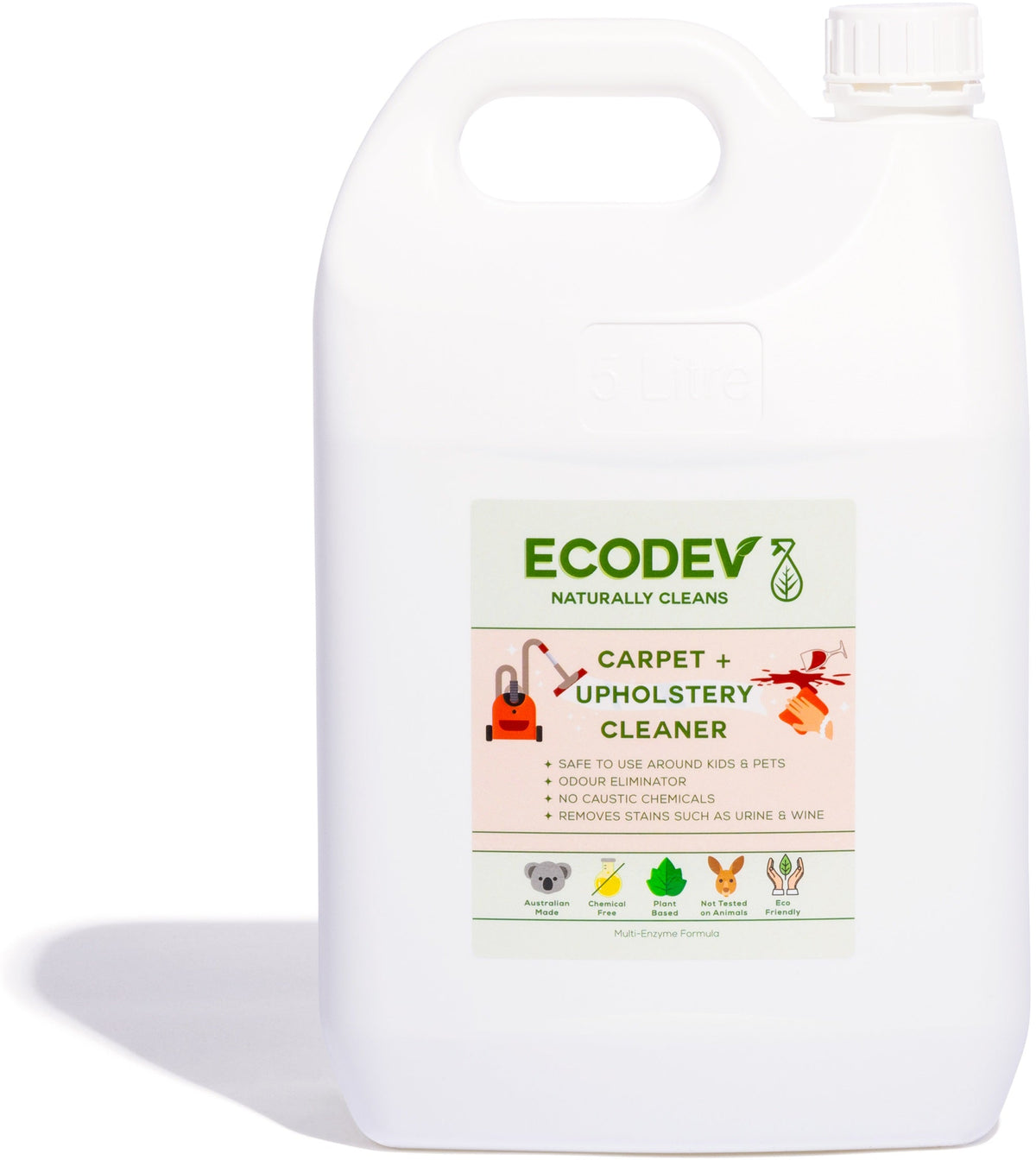 Ecodev Carpet & Upholstery Cleaner 5L Australian Made Eco-friendly