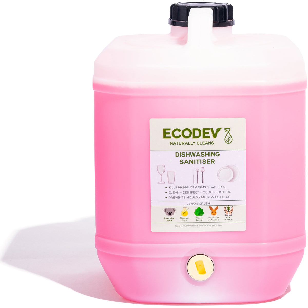 Ecodev Dishwashing Sanitiser 10L Australian Made Eco-friendly