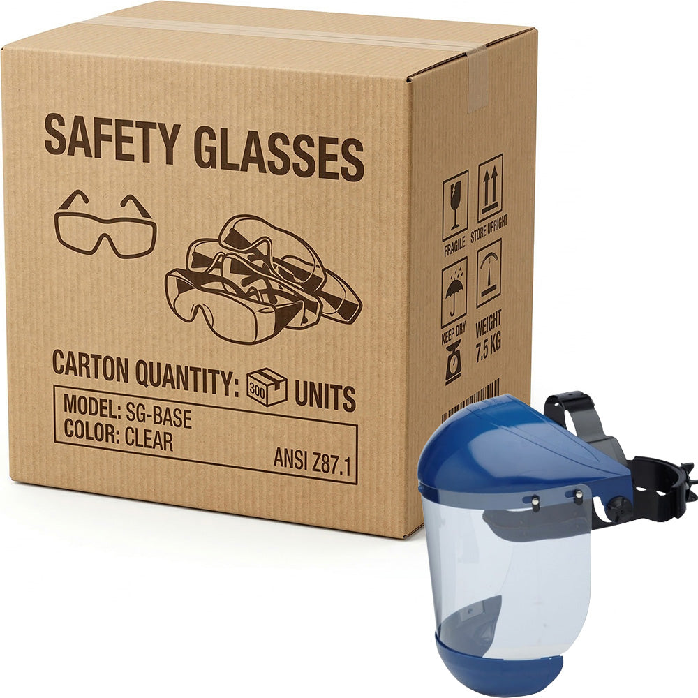 Carton of 10 Packs Maxisafe Professional Clear Faceshield Full Kit