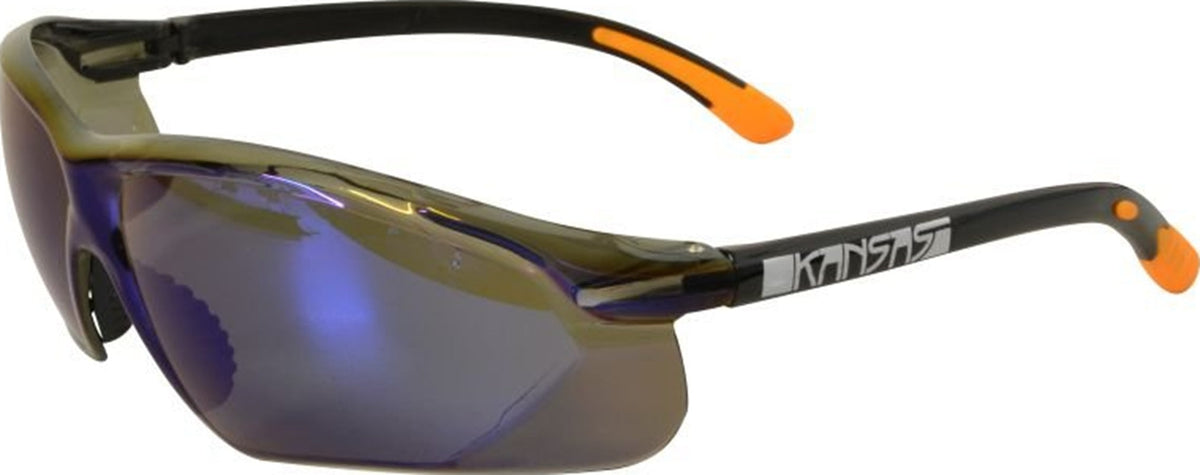 Maxisafe KANSAS Safety Glasses with Anti-Fog Blue Mirror Lens EKA306