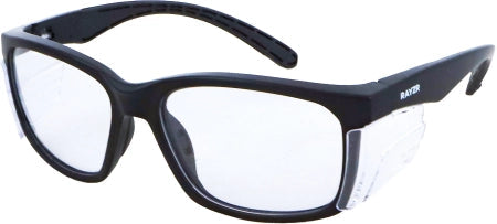 Maxisafe Rayzr Safety Glasses Matte Black Frame Clear Lens ERZ384