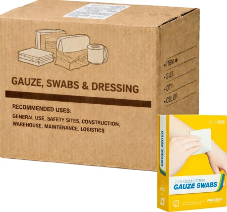 Carton of 10 FastAid D9 Gauze Swabs 7.5x7.5cm