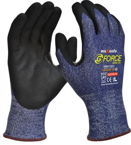 Maxisafe G-Force Ultra Cut D Resistant Thin Nitrile Coated Gloves - Extra