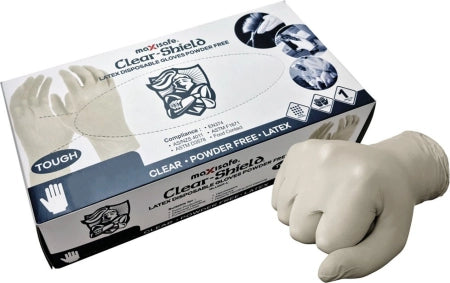 Maxisafe Clear Latex Disposable Gloves Powder Free