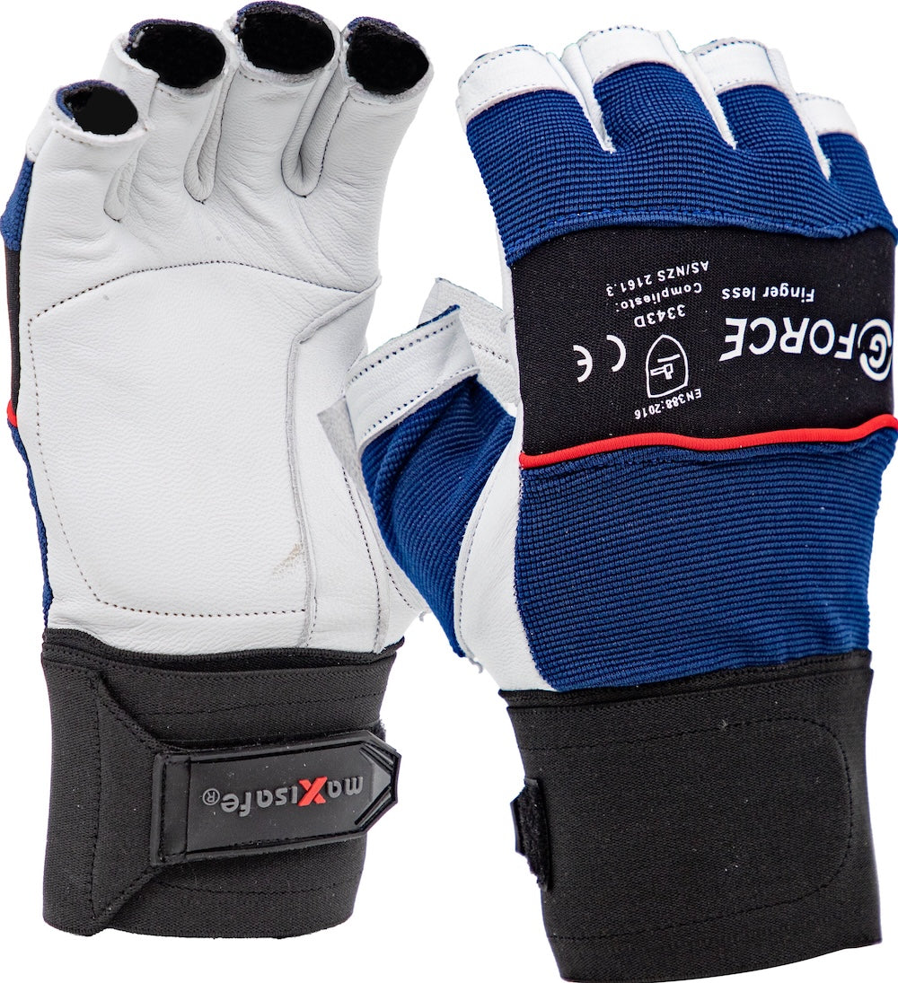 Maxisafe G-Force Fingerless Anti-Vibration Mechanics Gloves