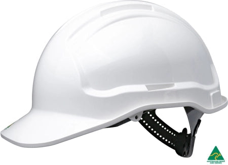 Maxisafe Tuffgard White Non-Vented Hard Hat Polycradle Sliplock Harness