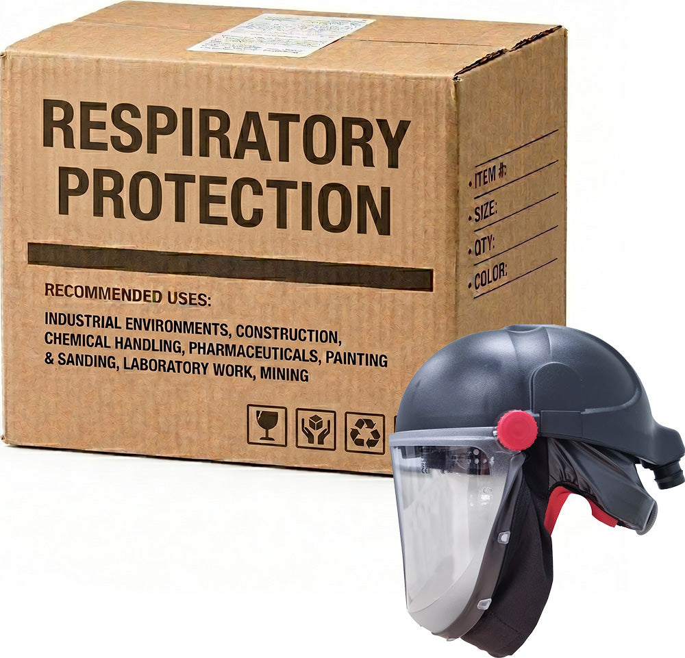 Carton of 3 CleanAir Helmet CA-40G with Clear flip up Cylindrical Visor