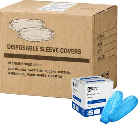 Carton of 2000 Shield Right Disposable Sleeve Covers Blue