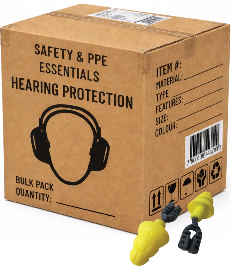 Carton of 10 Ergo Push and Twist Uncorded Earplugs Reusable 24dB Class 4