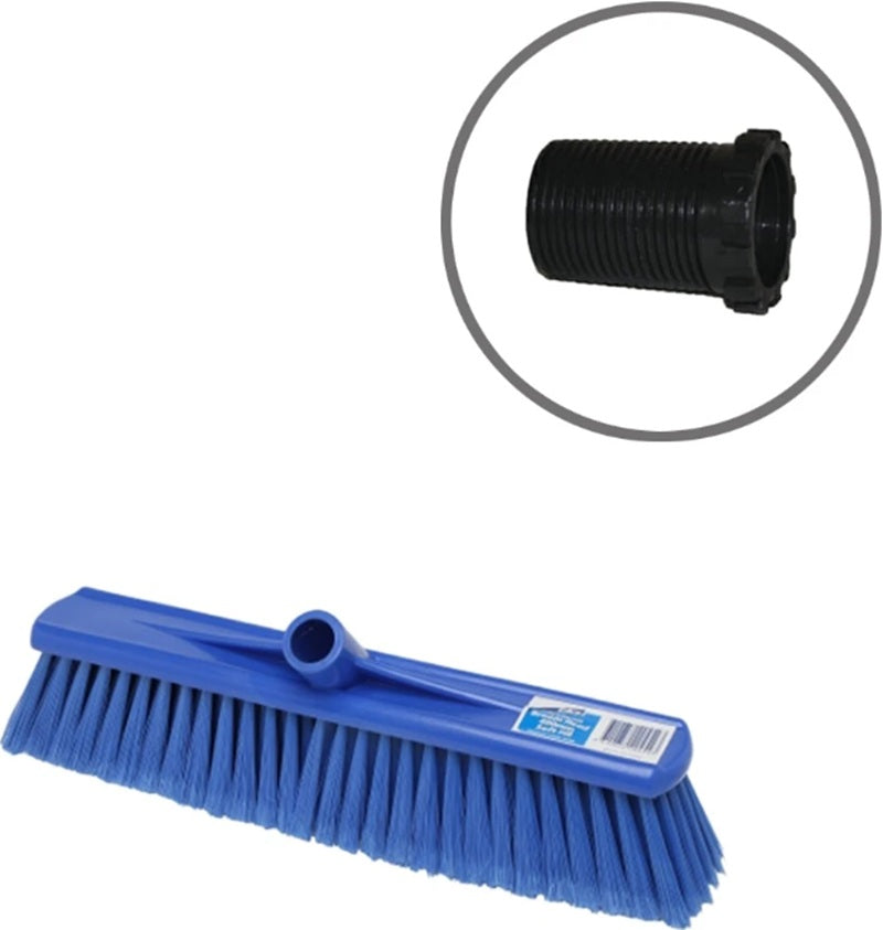 Edco Platform Broom Head 400mm Medium - Blue with Adaptor