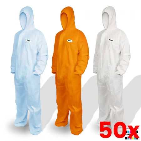 50 X SMS Coveralls Type 5/6 Industrial & Healthcare Medium