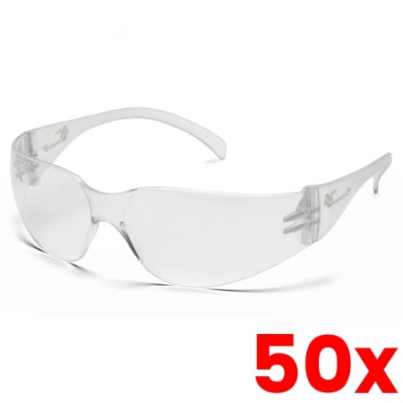 50 X Arc Vision Safety Glasses Hammer Clear Anti Fog Lens Spectacles