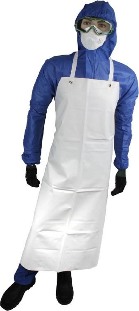 Maxisafe White PVC Reuseable Apron 820mm x 1220mm (MOQ 5)