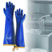 Pack of 6 Bastion Almada Nitrile Gloves 500mm Blue Rough Grip - Medium (Size 8)