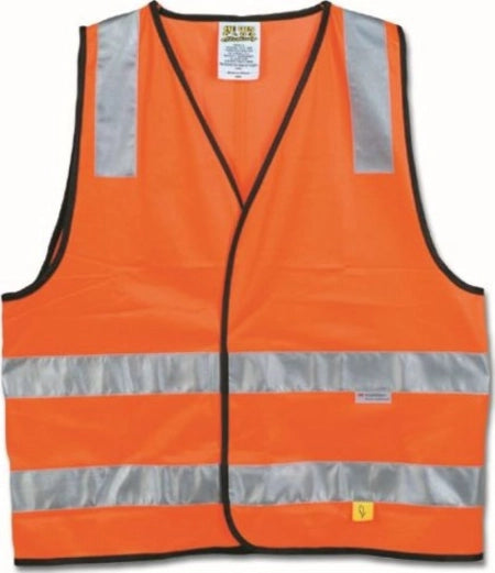 Carton of 100 Maxisafe Hi-Vis Orange Safety Vest Day/Night Visibility