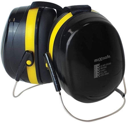 Carton of 20 Maxisafe Class 5 Yellow Neck Style Earmuff Hearing Protection