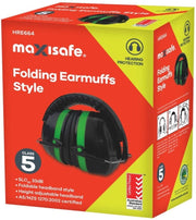 Carton of 20 Packs  Maxisafe Green Folding Earmuff Class 5