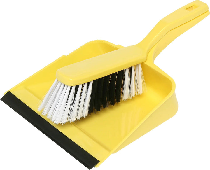 Edco Dust Pan & Brush Set - Yellow