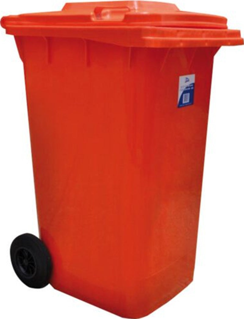 Edco Heavy Duty Bin with Wheels 240L - Red