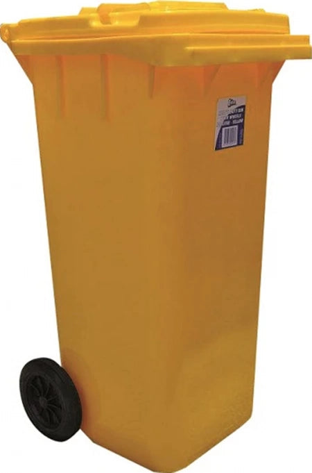 Edco Heavy Duty Bin with Wheels 120L - Yellow