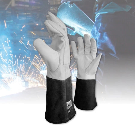 Carton of 48 Pair Arvika TIG Welding Gloves Premium Natural Goatskin Leather 340mm Size 9 - Large