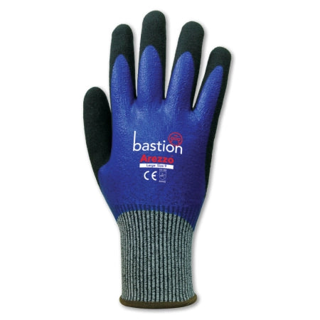 Carton of 120 Pairs Arezzo Cut 5 Grey HPPE Gloves Blue Full Nitrile and Sandy Foam Nitrile Coated Size 9