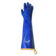 Pack of 6 Bastion Almada Nitrile Gloves 500mm Blue Rough Grip - Medium (Size 8)