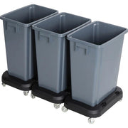 60L Compass Waste/Recycling Bin - Grey - 32W x 45.5L x 58.5H (cm) - Lid and Castors Sold Separately