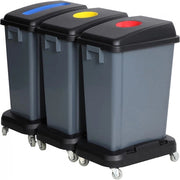 60L Compass Waste/Recycling Bin - Grey - 32W x 45.5L x 58.5H (cm) - Lid and Castors Sold Separately