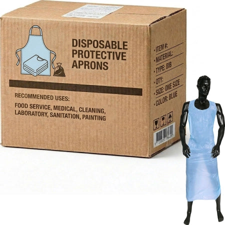 Carton of 1000 Blue Disposable Apron PE
