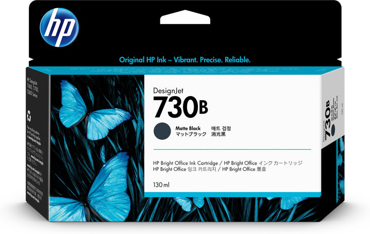 Genuine HP 730 130ml DesignJet Matte Black Ink Cartridge P2V65A New Product Code: HP3ED45A