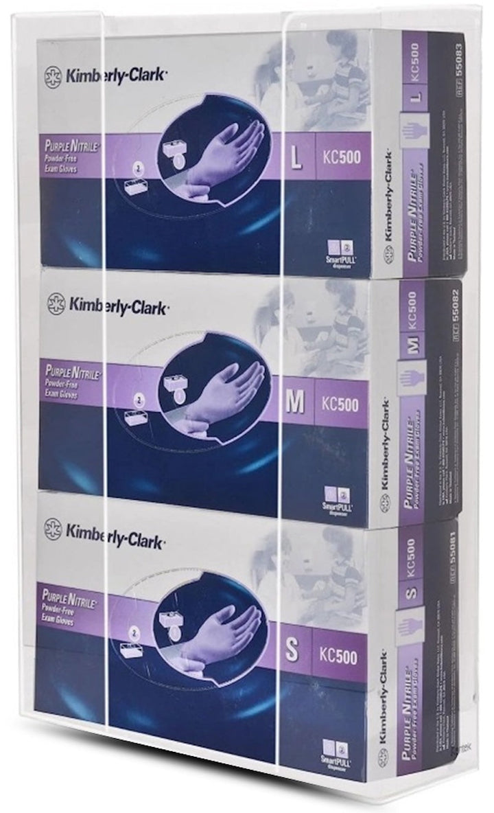 Ultra Health Acrylic Triple Glove Dispenser Clear
