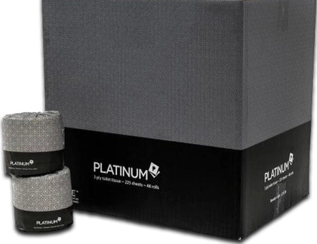 Carton of 48 Platinum 2 Ply Toilet Paper Roll Individually Wrapped - 400 Sheets/Roll (Standard Option)