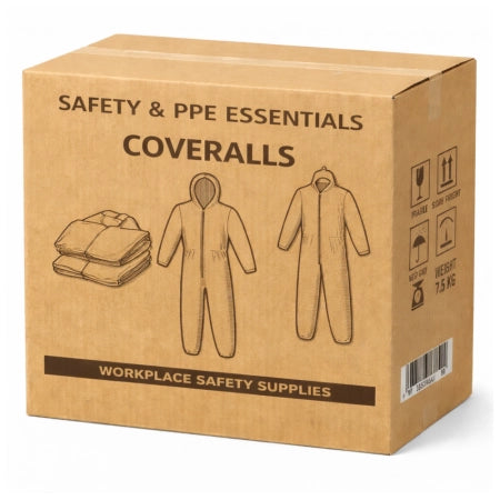 Carton of 100 Combat Orange PP Polypropylene Coverall Disposable - 5XLarge