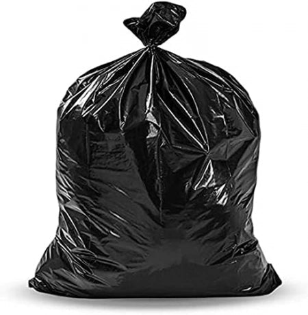 Carton of 180 Top Banana Black 240L Heavy Duty Bin Liners 23 Micron Medium Strength Mint Scented