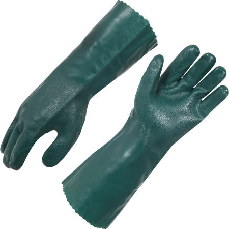 Carton of 60 Fully Coated PVC Green Double Dip Interlock Lining 35cm ~ Size 10 (XLarge)