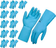 Ultra Touch Blue Flocklined 30cm Cuff Length Rubber Glove