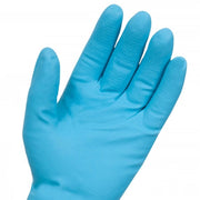 Ultra Touch Blue Flocklined 30cm Cuff Length Rubber Glove