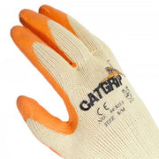 CATGRIP Orange Knitted Polycotton Shell Latex Coated Palm Grip Glove