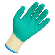 CATGRIP Green Knitted Polycotton Shell Latex Coated Palm Grip Gloves