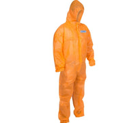 Carton of 100 Combat Orange PP Polypropylene Coverall Disposable - Large