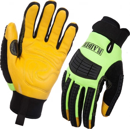 Carton of 60 Stealth Raider Hi-Viz Impact Mechanics Gloves - Medium