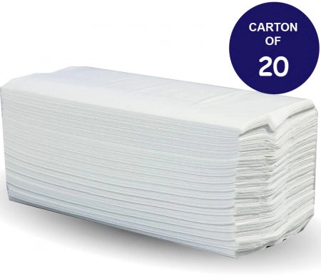 Carton of 20 Finesse Compact Hand Towel 1 Ply 19x29.5cm - 120 Sheets/Pack (Entry Option)