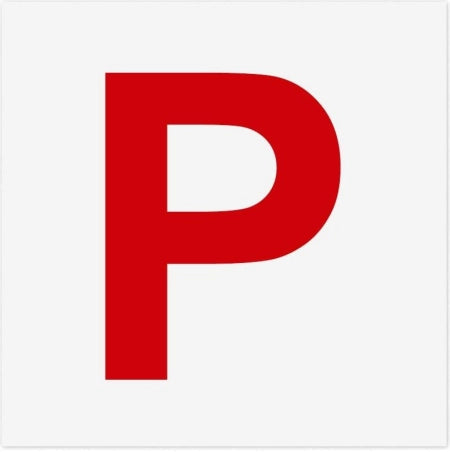 SP- PLATE DRIVER P MAGNETIC RED WHITE BACKGROUND 322