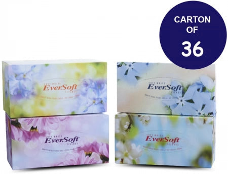 Carton of 36 Finesse EverSoft Facial Tissue 2 Ply - 180 Sheets/Box (Standard Option)
